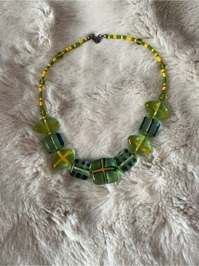 CZECH colorful glass bead necklace